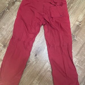 Women/male parachute pants - red